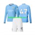 Manchester City Voetbalshirt Phil Foden 47 Kleuters/Kids Thuis Tenue 2024-2025 Lange Mouw