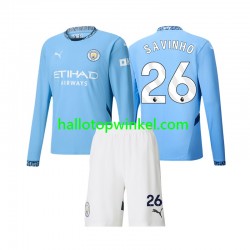 Manchester City Voetbalshirt Savinho 26 Kleuters/Kids Thuis Tenue 2024-2025 Lange Mouw