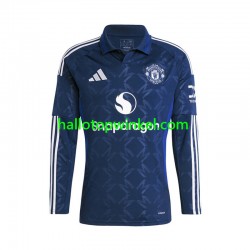 Manchester United Voetbalshirt Heren Uit Tenue 2024-2025 Lange Mouw
