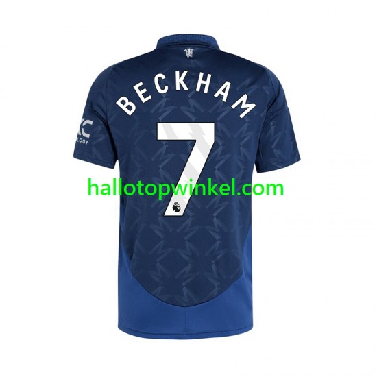Manchester United Voetbalshirt Beckham 7 Heren Uit Tenue 2024-2025 Korte Mouw