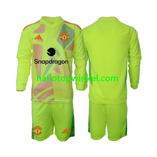 Manchester United Voetbalshirt Doelman Kleuters/Kids Uit Tenue 2024-2025 Lange Mouw