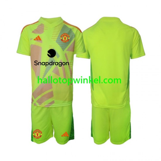 Manchester United Voetbalshirt Doelman Kleuters/Kids Uit Tenue 2024-2025 Korte Mouw
