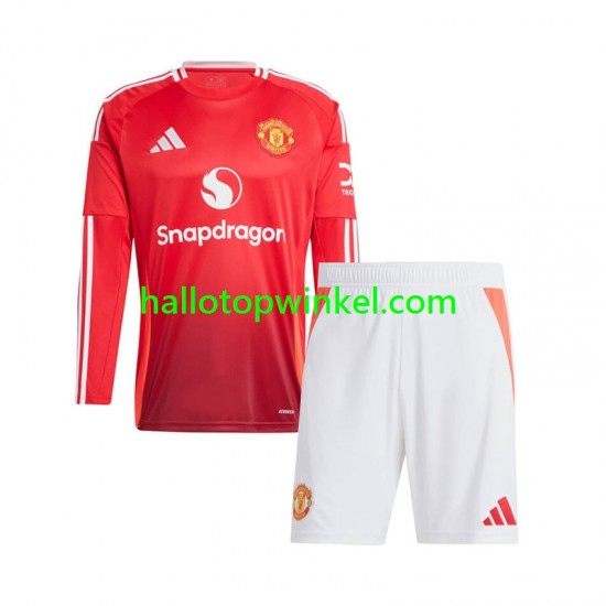 Manchester United Voetbalshirt Kleuters/Kids Thuis Tenue 2024-2025 Lange Mouw