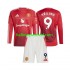 Manchester United Voetbalshirt Rasmus Hojlund 9 Kleuters/Kids Thuis Tenue 2024-2025 Lange Mouw