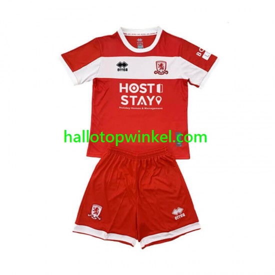 Middlesbrough Voetbalshirt Kleuters/Kids Thuis Tenue 2024-2025 Korte Mouw