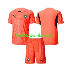 Marokko Voetbalshirt Doelman Kleuters/Kids Thuis Tenue 2024 Korte Mouw