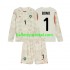 Marokko Voetbalshirt Yassine Bounou 1 Doelman Kleuters/Kids Uit Tenue 2024 Lange Mouw