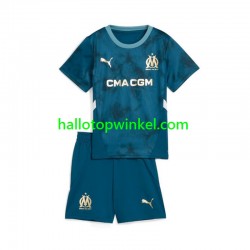 Olympique Marseille Voetbalshirt Kleuters/Kids Uit Tenue 2024-2025 Korte Mouw