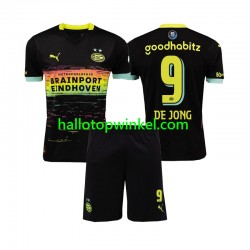 PSV Eindhoven Voetbalshirt DE JONG 9 Kleuters/Kids Uit Tenue 2024-2025 Korte Mouw