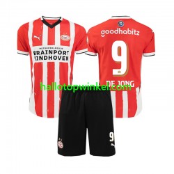 PSV Eindhoven Voetbalshirt DE JONG 9 Kleuters/Kids Thuis Tenue 2024-2025 Korte Mouw