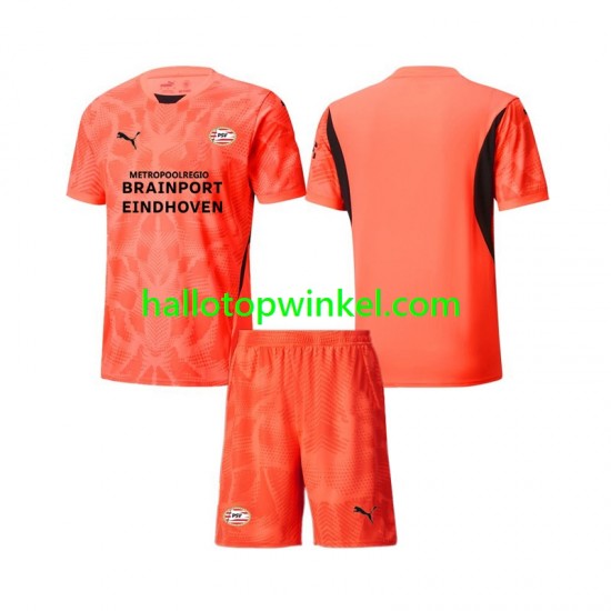 PSV Eindhoven Voetbalshirt Doelman Kleuters/Kids Thuis Tenue 2024-2025 Korte Mouw