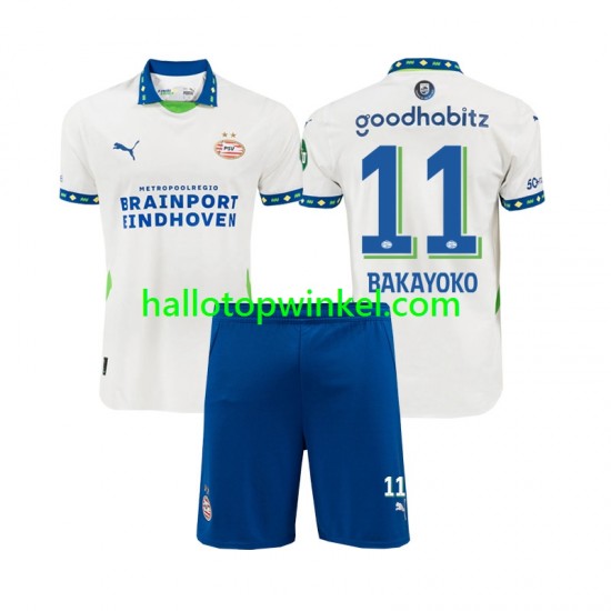 PSV Eindhoven Voetbalshirt Johan Bakayoko 11 Kleuters/Kids Derde Tenue 2024-2025 Korte Mouw