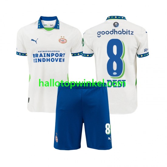 PSV Eindhoven Voetbalshirt Sergino Dest 8 Kleuters/Kids Derde Tenue 2024-2025 Korte Mouw