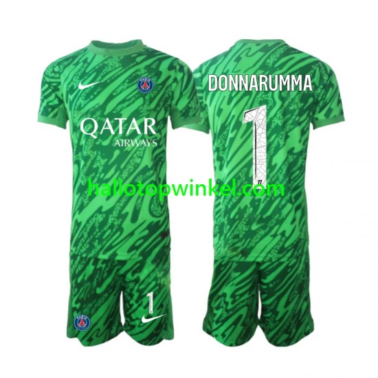 Paris Saint-Germain Voetbalshirt Gianluigi Donnarumma 1 Doelman Kleuters/Kids Uit Tenue 2024-2025 Korte Mouw