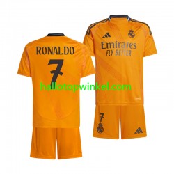 Real Madrid Voetbalshirt Cristiano Ronaldo 7 Kleuters/Kids Uit Tenue 2024-2025 Korte Mouw