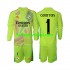 Real Madrid Voetbalshirt COURTOIS 1 Doelman Kleuters/Kids Vierde Tenue 2024-2025 Lange Mouw