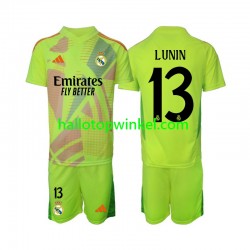 Real Madrid Voetbalshirt Lunin 13 Doelman Kleuters/Kids Vierde Tenue 2024-2025 Korte Mouw