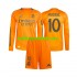 Real Madrid Voetbalshirt Modrić 10 Kleuters/Kids Uit Tenue 2024-2025 Lange Mouw