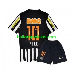 Voetbalshirt Santos PELE 10 -2012 Retro Kleuters/Kids Uit Tenue 2011 Korte Mouw