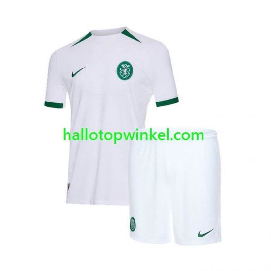 Sporting CP Voetbalshirt Kleuters/Kids Uit Tenue 2024-2025 Korte Mouw