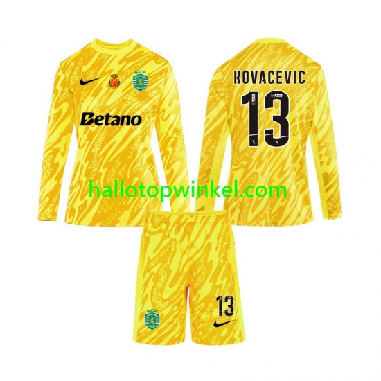 Sporting CP Voetbalshirt Kovacevic 13 Doelman Kleuters/Kids Derde Tenue 2024-2025 Lange Mouw