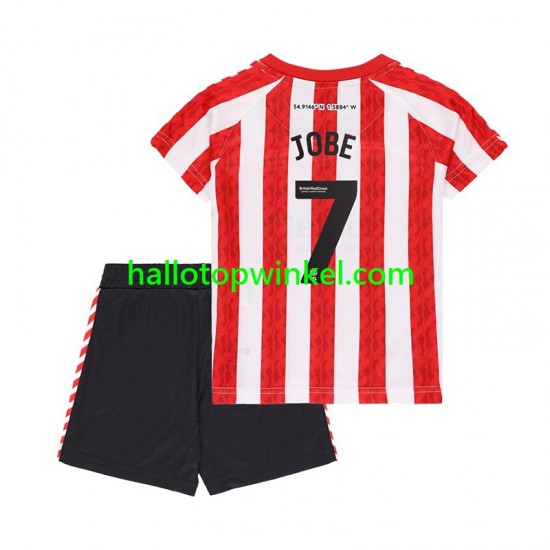 Voetbalshirt Sunderland Jobe Bellingham 7 Kleuters/Kids Thuis Tenue 2024-2025 Korte Mouw