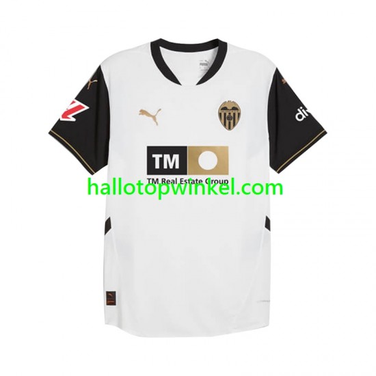 Valencia CF Voetbalshirt Heren Thuis Tenue 2024-2025 Korte Mouw