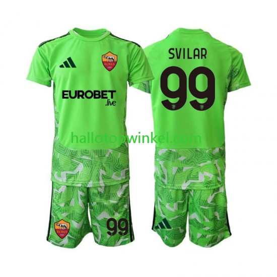 AS Roma Voetbalshirt Mile Svilar 99 Doelman Kleuters/Kids Thuis Tenue 2026-2027 Korte Mouw