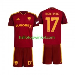 AS Roma Voetbalshirt Manu Kone 17 Kleuters/Kids Thuis Tenue 2026-2027 Korte Mouw