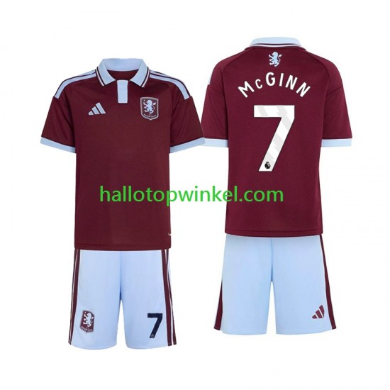 Aston Villa Voetbalshirt John McGinn 7 Kleuters/Kids Thuis Tenue 2026-2027 Korte Mouw
