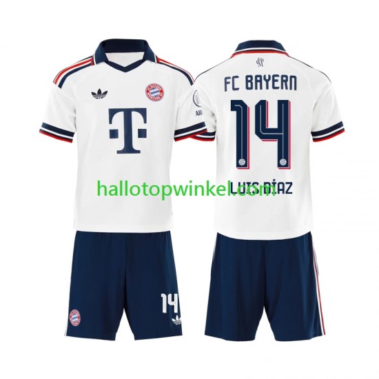 FC Bayern München Voetbalshirt Luis Diaz 14 Kleuters/Kids Uit Tenue 2026-2027 Korte Mouw