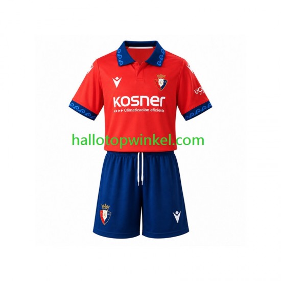 CA Osasuna Voetbalshirt Kleuters/Kids Thuis Tenue 2026-2027 Korte Mouw