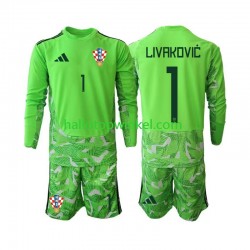 Kroatië Voetbalshirt Dominik Livakovic 25 Doelman Kleuters/Kids Thuis Tenue 2026-2027 Lange Mouw