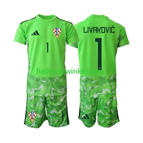 Kroatië Voetbalshirt Dominik Livakovic 25 Doelman Kleuters/Kids Thuis Tenue 2026-2027 Korte Mouw