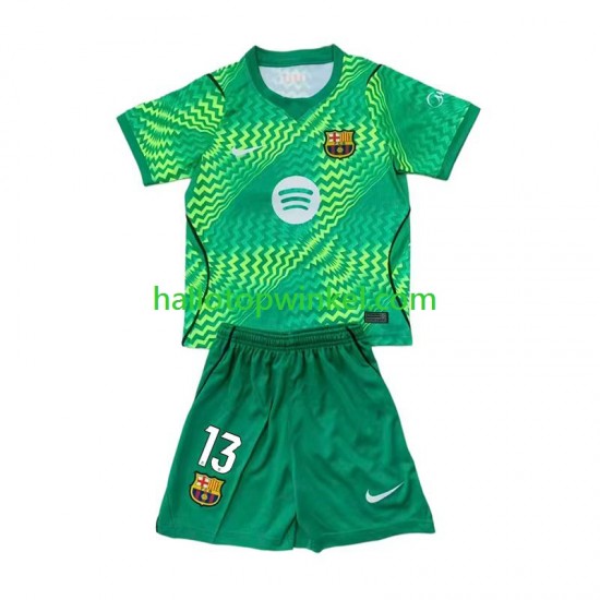 FC Barcelona Voetbalshirt Wojciech Szczesny 13 Doelman Kleuters/Kids Thuis Tenue 2026-2027 Korte Mouw