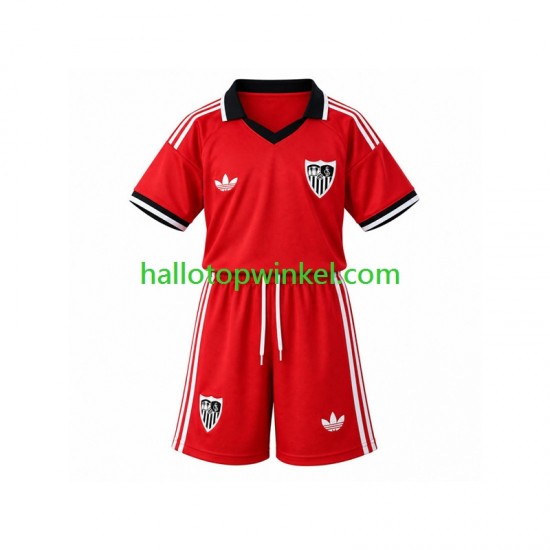 Sevilla FC Voetbalshirt Retro Kleuters/Kids Thuis Tenue 2026-2027 Korte Mouw