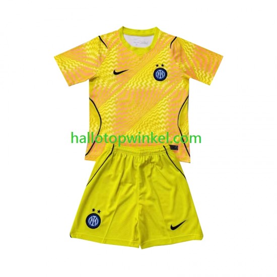 Inter Milan Voetbalshirt Doelman Kleuters/Kids Thuis Tenue 2026-2027 Korte Mouw