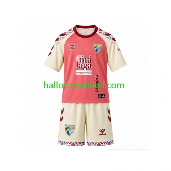 Málaga CF Voetbalshirt Kleuters/Kids Uit Tenue 2026-2027 Korte Mouw