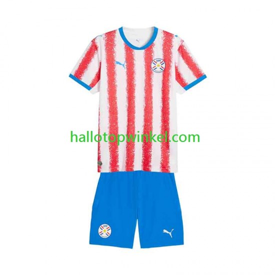 Voetbalshirt Paraguay Kleuters/Kids Thuis Tenue 2026 Korte Mouw