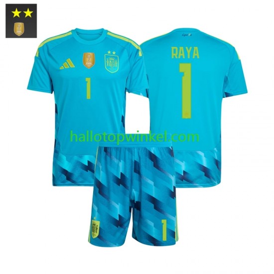 Spanje Voetbalshirt David Raya 1 Doelman Kleuters/Kids Thuis Tenue 2026-2027 Korte Mouw