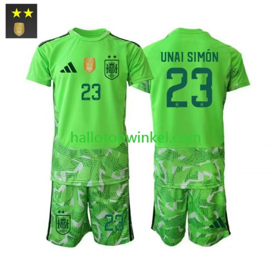 Spanje Voetbalshirt Unai Simon 23 Doelman Kleuters/Kids Derde Tenue 2026-2027 Korte Mouw