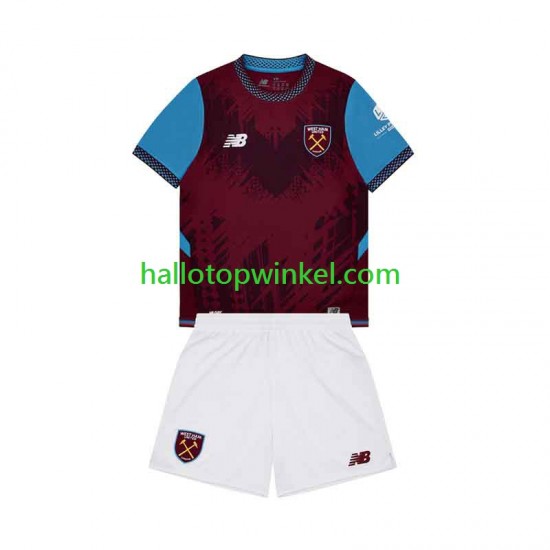 West Ham United Voetbalshirt Kleuters/Kids Thuis Tenue 2026-2027 Korte Mouw