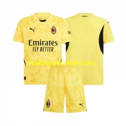 AC Milan Voetbalshirt Doelman Kleuters/Kids Uit Tenue 2024-2025 Korte Mouw