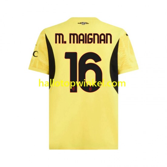 AC Milan Voetbalshirt Mike Maignan 16 Doelman Heren Uit Tenue 2024-2025 Korte Mouw