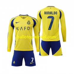 Voetbalshirt Al Nassr Cristiano Ronaldo 7 Kleuters/Kids Thuis Tenue 2024-2025 Lange Mouw