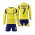 Voetbalshirt Al Nassr Cristiano Ronaldo 7 Kleuters/Kids Thuis Tenue 2024-2025 Lange Mouw