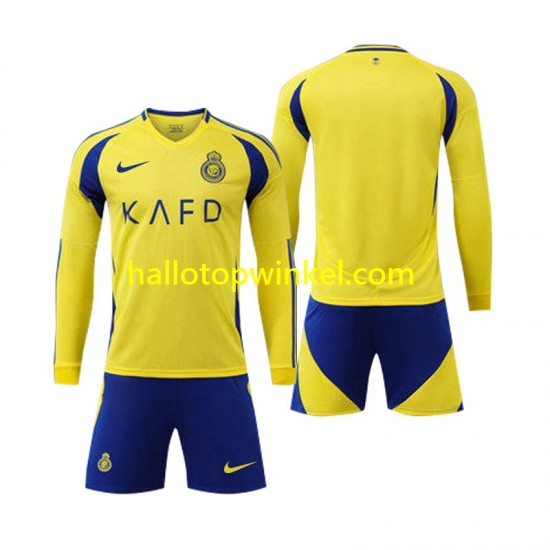 Voetbalshirt Al Nassr Kleuters/Kids Thuis Tenue 2024-2025 Lange Mouw