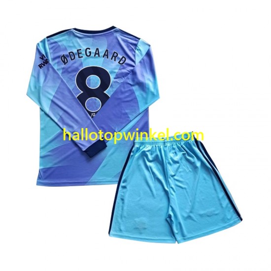 Arsenal Voetbalshirt Odegaard 8 Kleuters/Kids Derde Tenue 2024-2025 Lange Mouw