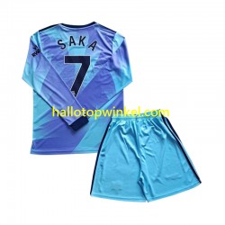 Arsenal Voetbalshirt Saka 7 Kleuters/Kids Derde Tenue 2024-2025 Lange Mouw