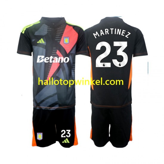 Aston Villa Voetbalshirt Emiliano Martinez 23 Doelman Kleuters/Kids Uit Tenue 2024-2025 Korte Mouw